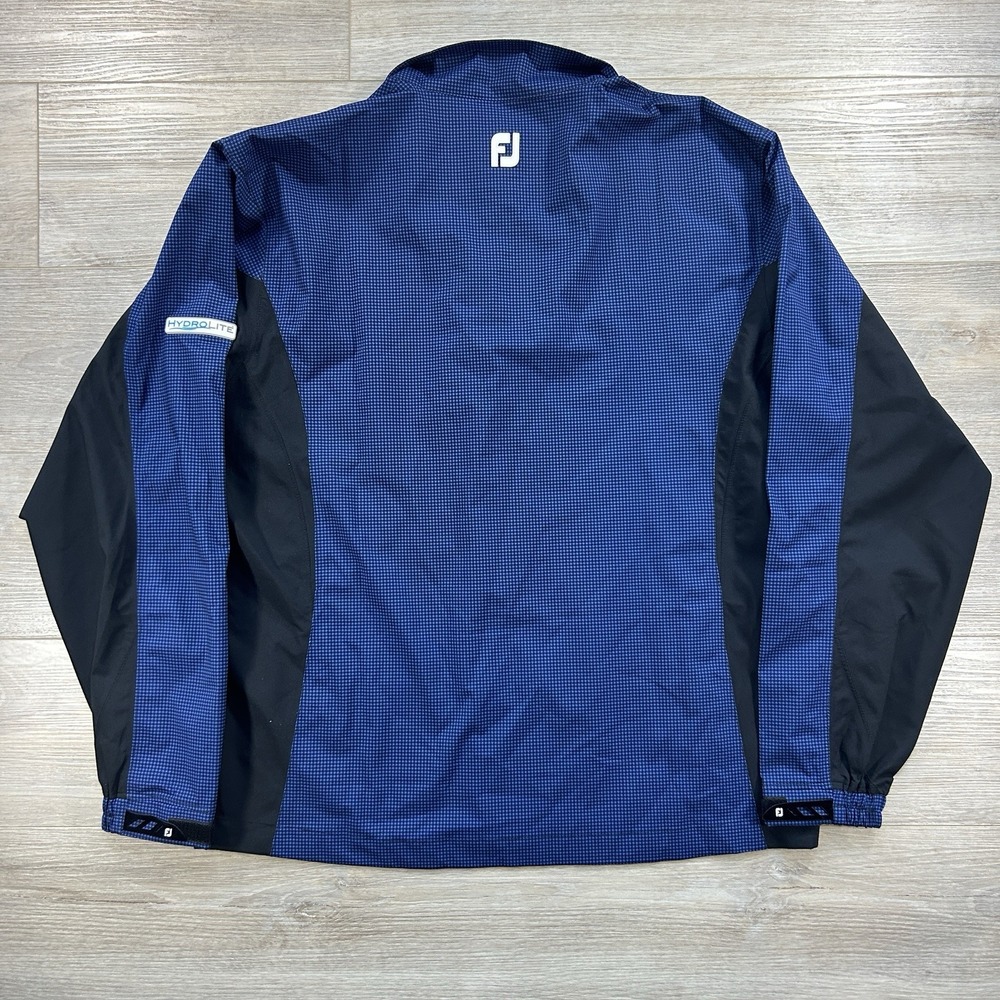 FootJoy DryJoys Hydrolite Large Golf Rain Jacket Blue Houndstooth Waterproof - Picture 6 of 13
